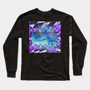 Centipede “Vaporwave” (Grainy Blue & Purple) Long Sleeve T-Shirt